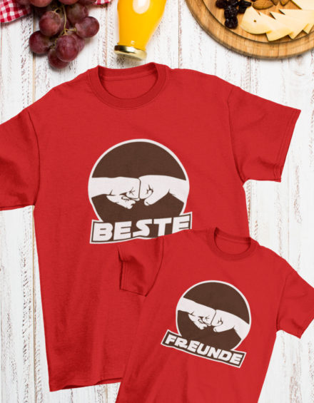 "BESTE FREUNDE" - Paare Partnerlook ("Vater&Sohn") - 2 Tshirts