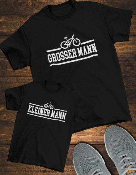 "GROSSER/KLEINER MANN" - Paare Partnerlook ("Vater&Sohn") - 2 Tshirts