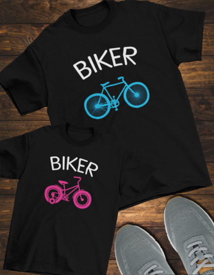 "BIKER VATER/TOCHTER" - Paare Partnerlook ("Vater&Tochter") - 2 Tshirts