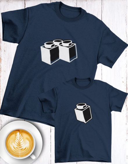 "BLOCKS" - Paare Partnerlook ("Vater&Sohn") - 2 Tshirts