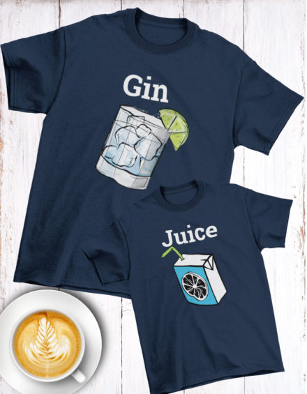 "GIN-JUICE" - Paare Partnerlook ("Vater&Tochter") - 2 Tshirts