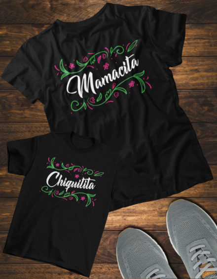 "MAMACITA/CHIQUITITA" - Paare Partnerlook ("Mutter&Tochter") - 2 Tshirts