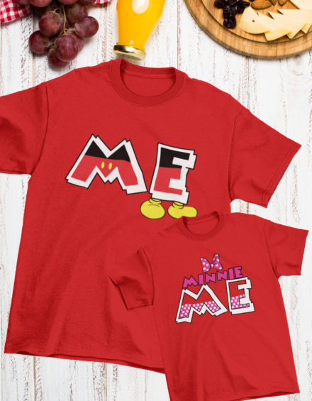 "ME/MINNIE ME" - Paare Partnerlook ("Vater&Tochter") - 2 Tshirts