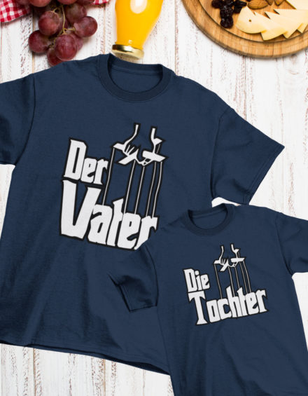 "DER VATER/DIE TOCHTER" - Paare Partnerlook ("Vater&Tochter") - 2 Tshirts