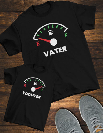 "VATER/TOCHTER-FUEL" - Paare Partnerlook ("Vater&Tochter") - 2 Tshirts