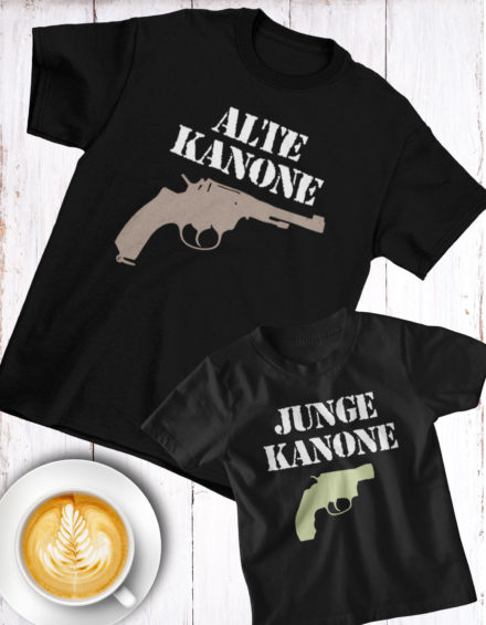 "ALTE KANONE/JUNGE KANONE" - Paare Partnerlook ("Vater& Sohn") - 2 Tshirts