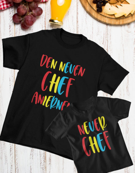 "DEN NEUEN CHEF ANLERNEN/NEUER CHEF" - Paare Partnerlook ("Vater&Tochter") - 2 Tshirts