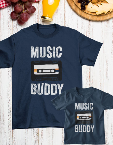 "MUSIC BUDDY" - Paare Partnerlook ("Vater&Tochter") - 2 Tshirts