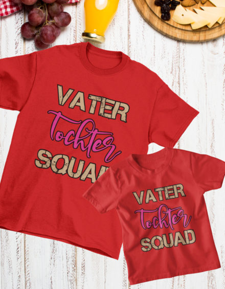 "VATER TOCHTER SQUAD" - Paare Partnerlook ("Vater&Tochter") - 2 Tshirts