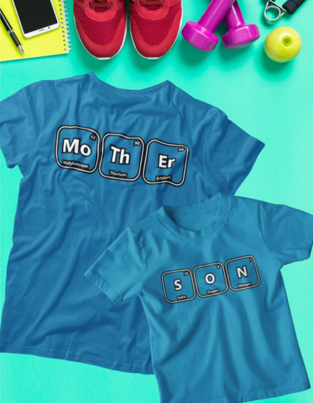 "MOTHER CHEMISTRY/SON CHEMISTRY" - Paare Partnerlook ("Mutter&Sohn") - 2 Tshirts