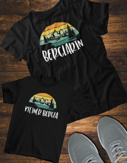 "BERGLARIN/KLEINER BERGLA" - Paare Partnerlook ("Mutter&Sohn") - 2 Tshirts