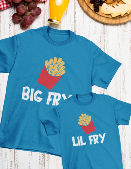 "BIG FRY/LIL FRY" - Paare Partnerlook ("Brüder&Brüder") - 2 Tshirts
