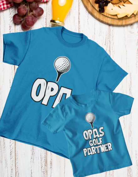 "OPA GOLF-OPAS GOLF PARTNER" - Paare Partnerlook ("Opa&Enkelin")-2 Tshirts
