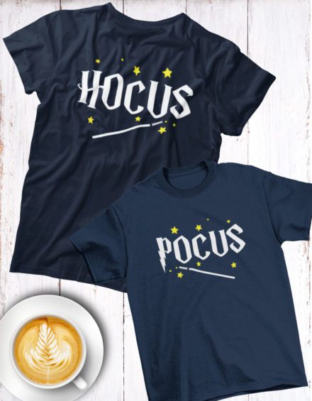 "HOCUS/POCUS MAGIE" - Paare Partnerlook ("Bruder&Schwester") - 2 Tshirts