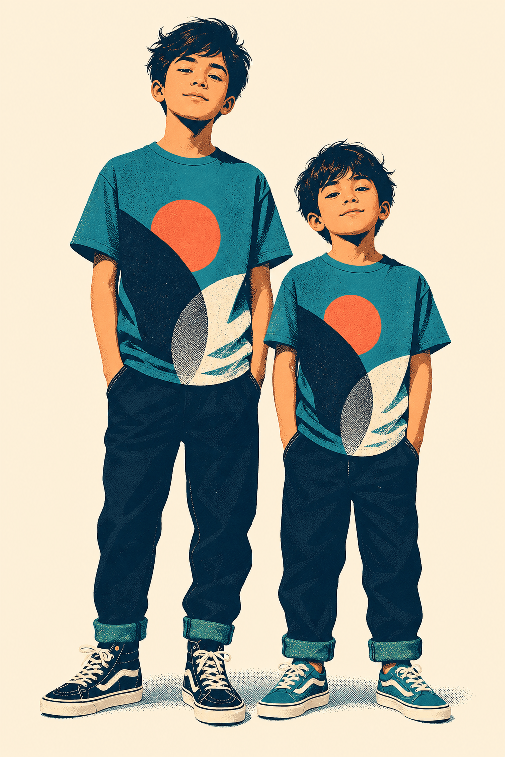 Partnerlook Brüder – abgestimmte T-Shirts für großen und kleinen Bruder